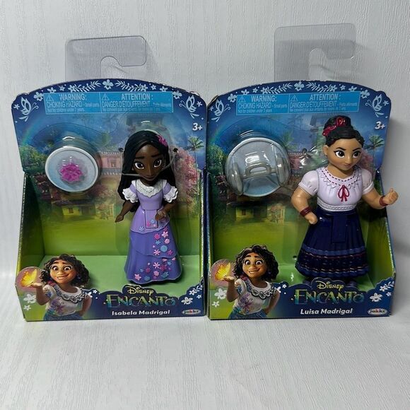 Disney Encanto ISABELA MADRIGAL 3" Figure Mini Doll Jakks NEW and Luisa Madrigal - Picture 1 of 5